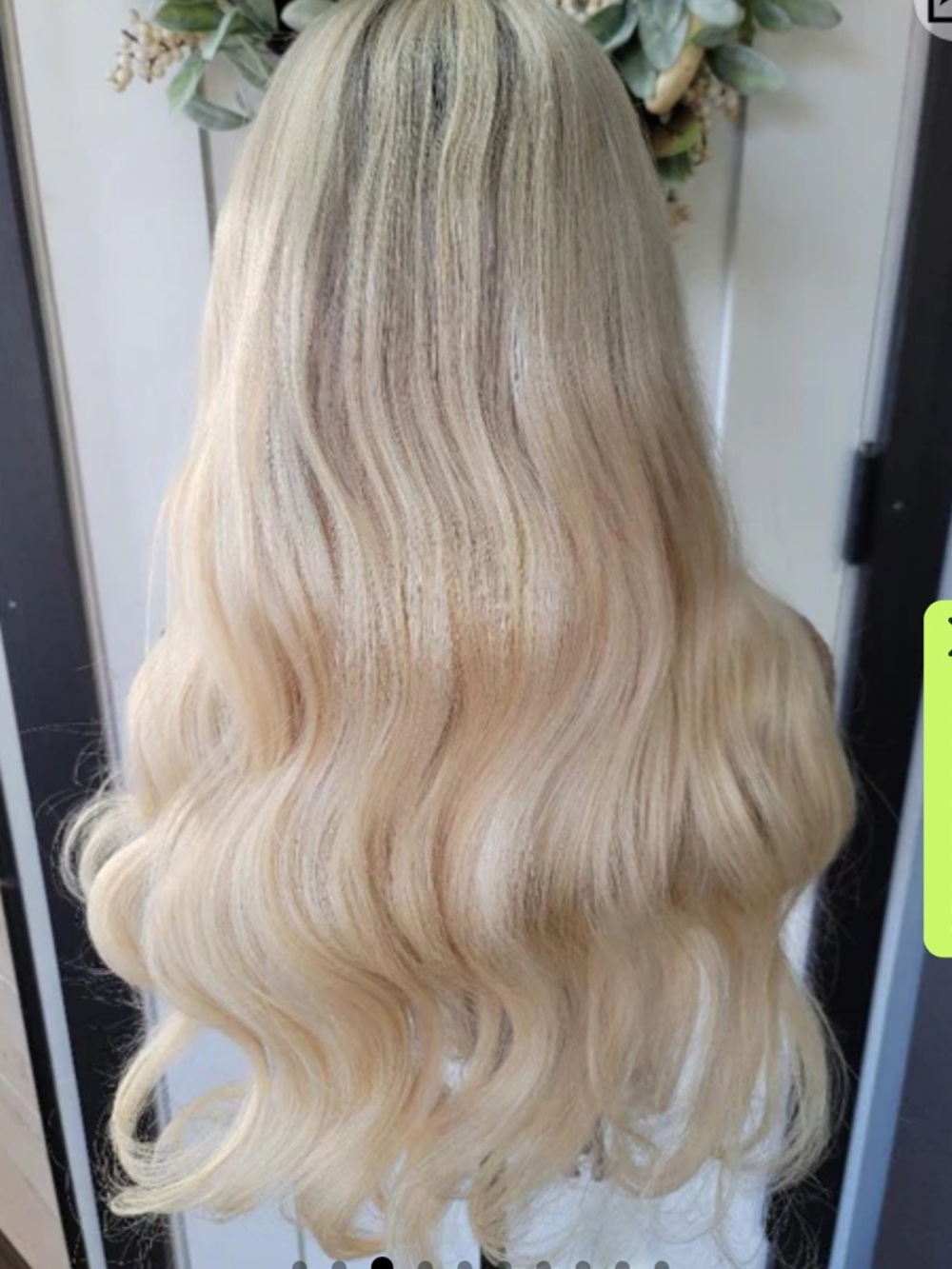 True Gluess 5.5x5.5 HD Human Hair Lace Front Wig 22” Blonde - Picture 2 of 10